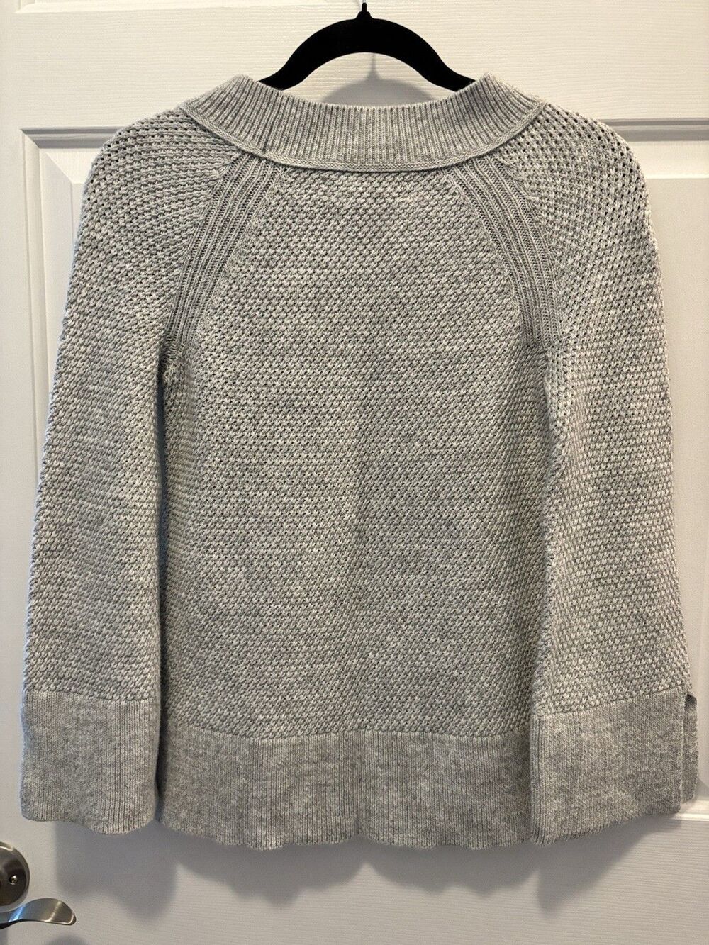 Loft EUC Grey Cotton XS Seed Stitched Knit.